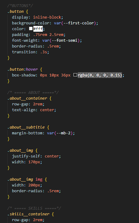 web development css